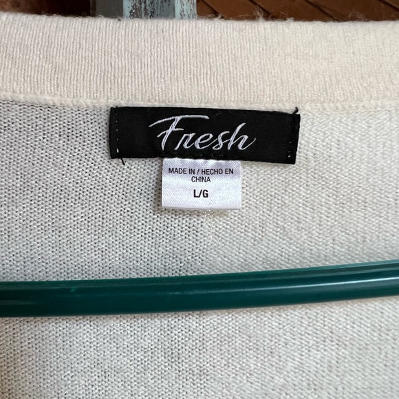 Fresh Women’s Pullover V-neck Sweater Size L - Picture 3 of 4